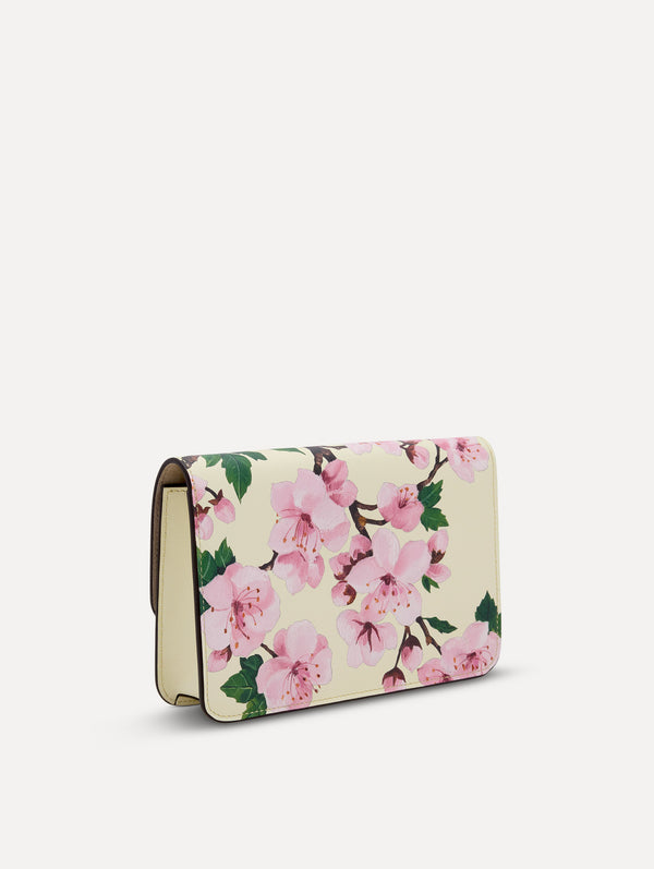 Oscar De La Renta Cherry Blossom Printed O Pochette