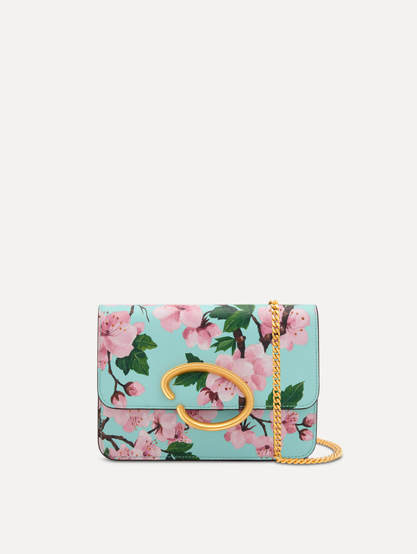 oscar de la renta Cherry Blossom Printed O Pochette