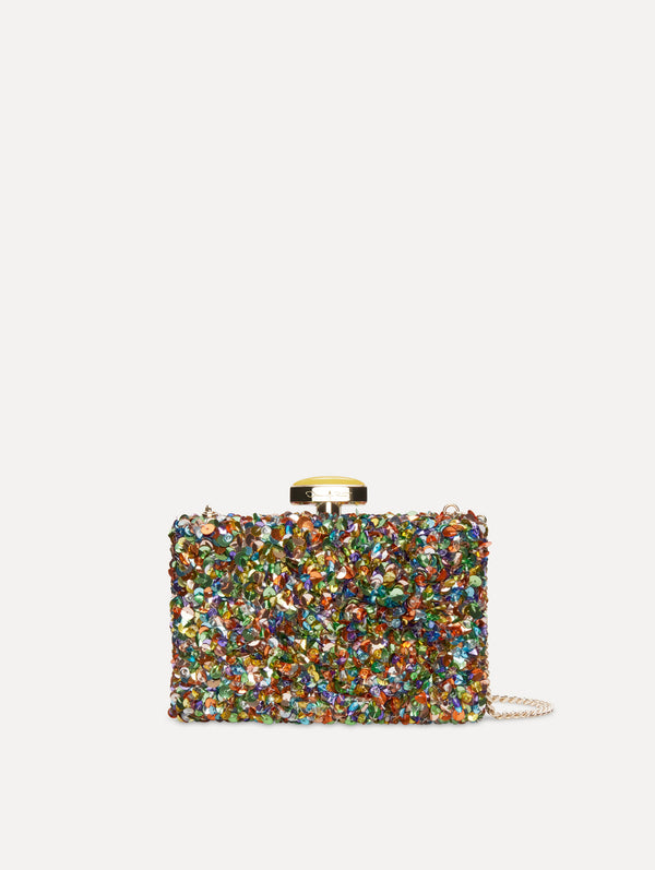 Oscar De La Renta Confetti Sequin Embroidered Minaudière