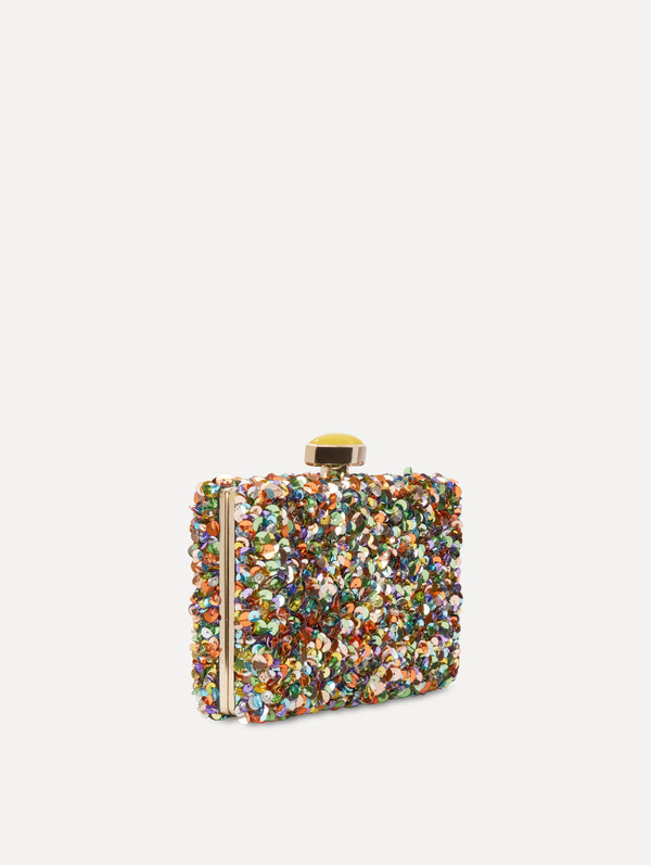 Oscar De La Renta Confetti Sequin Embroidered Minaudière