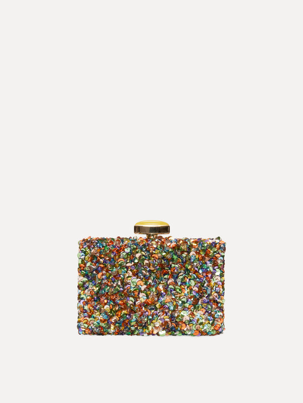 oscar de la renta Confetti Sequin Embroidered Minaudière