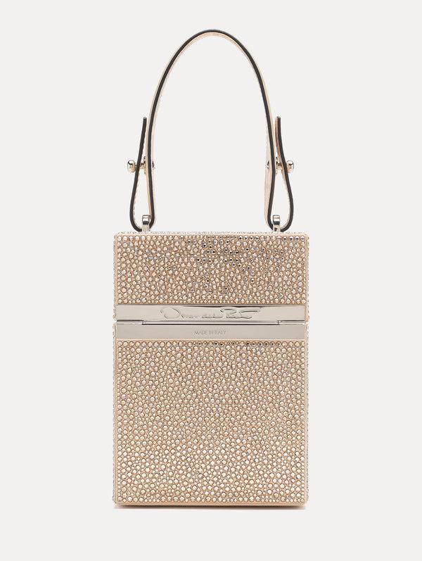 Oscar De La Renta Crystal Pavé Alibi Top Handle Bag