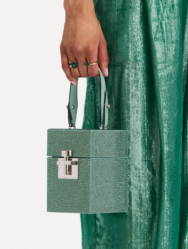 Oscar De La Renta Crystal Pavé Alibi Top Handle Bag