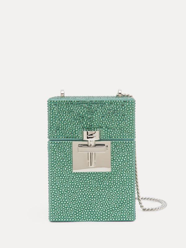 Oscar De La Renta Crystal Pavé Alibi Top Handle Bag