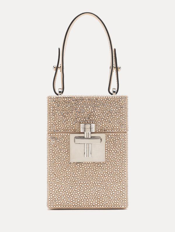 oscar de la renta Crystal Pavé Alibi Top Handle Bag