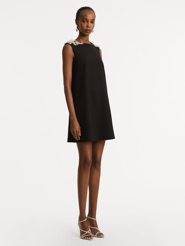 Oscar De La Renta Fern Sequin Embroidered Open Back Dress