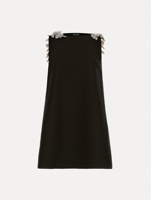 oscar de la renta Fern Sequin Embroidered Open Back Dress