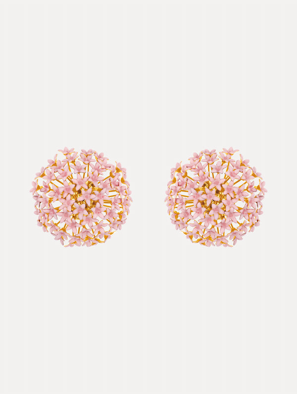 oscar de la renta Large Allium Pompom Clip-On Earrings