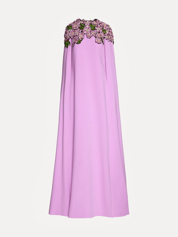 oscar de la renta Mosaic Sequin Floral Embroidered Caftan