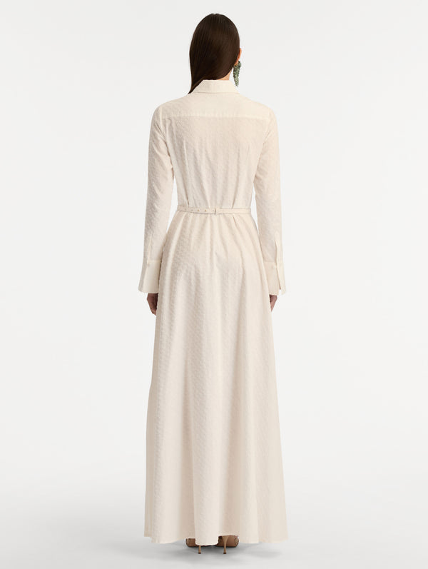 Oscar De La Renta Oscar Chain-Link Cotton Poplin Caftan