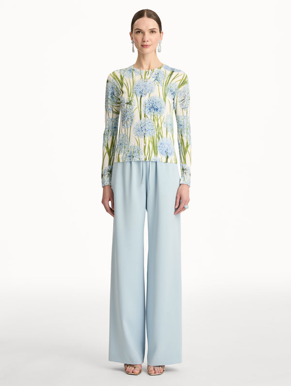 Oscar De La Renta Allium Printed Cardigan