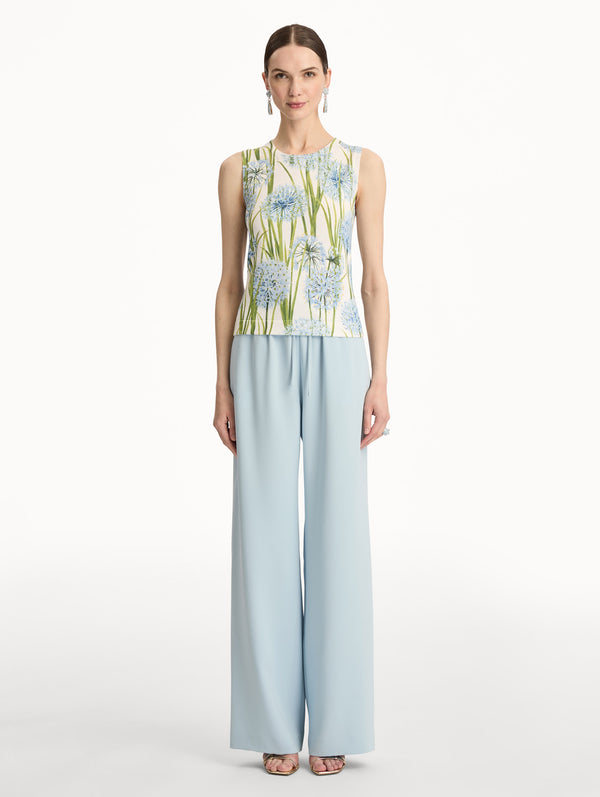 Oscar De La Renta Allium Printed Tank