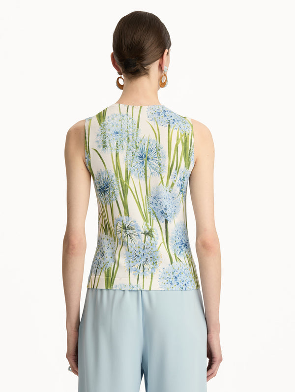 Oscar De La Renta Allium Printed Tank