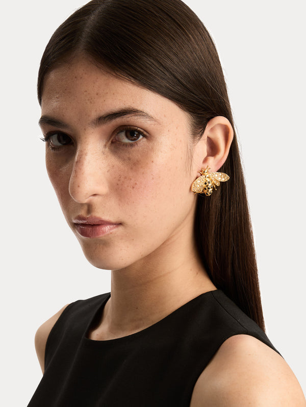 Oscar De La Renta Bee Clip-On Earrings