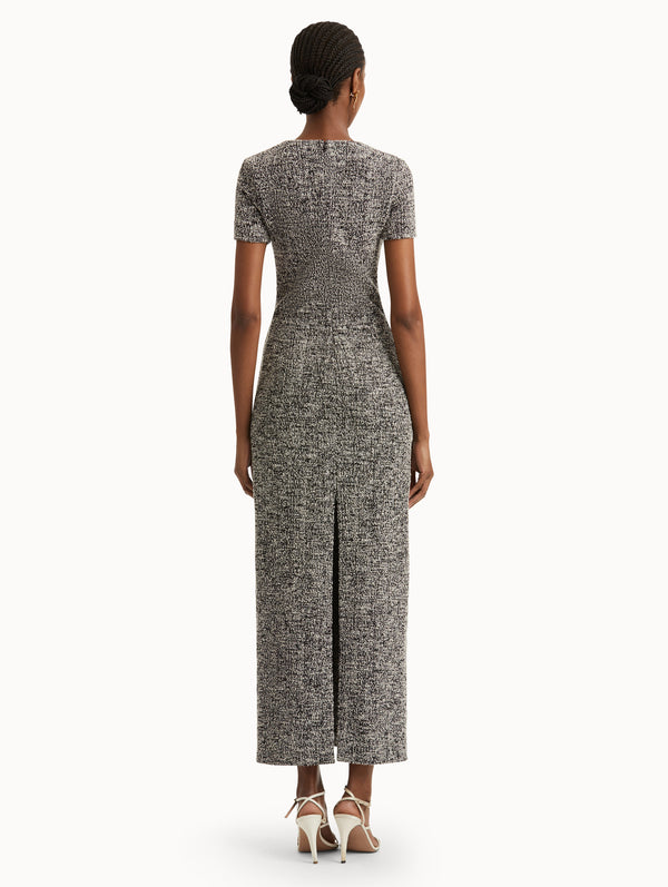 Oscar De La Renta Bouclé Jersey Tweed Dress