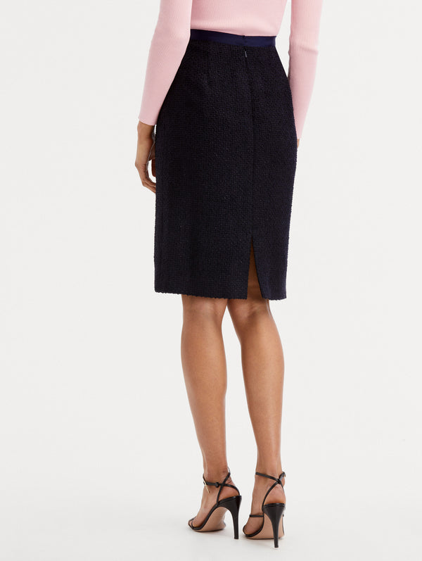 Oscar De La Renta Boucle Tweed Pencil Skirt