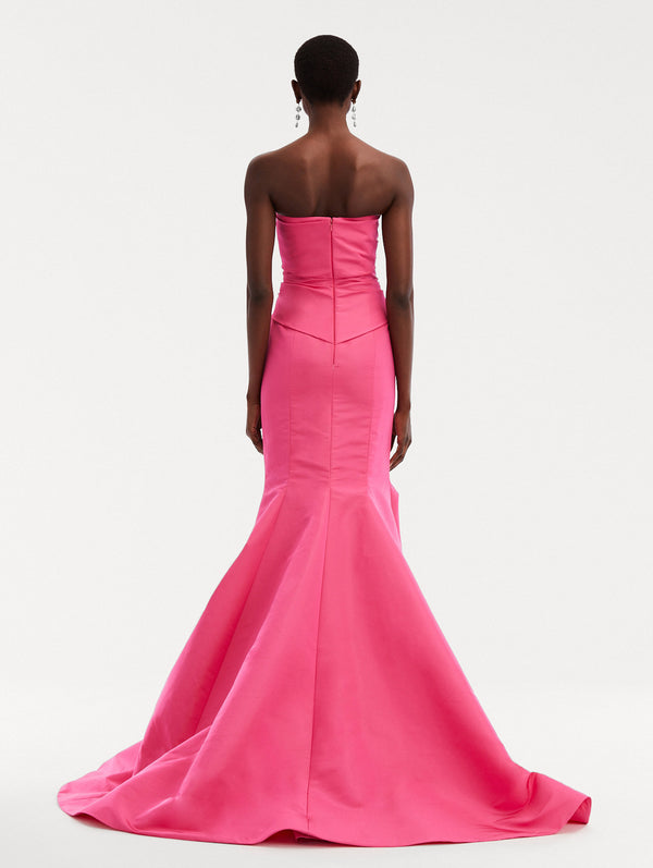 Oscar De La Renta Bow Detail Trumpet Gown