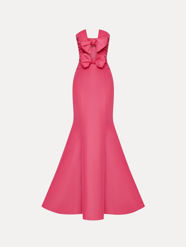 oscar de la renta Bow Detail Trumpet Gown