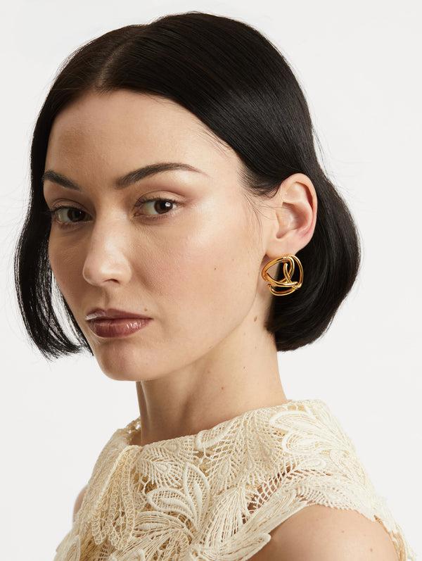 Oscar De La Renta Braided O Earrings