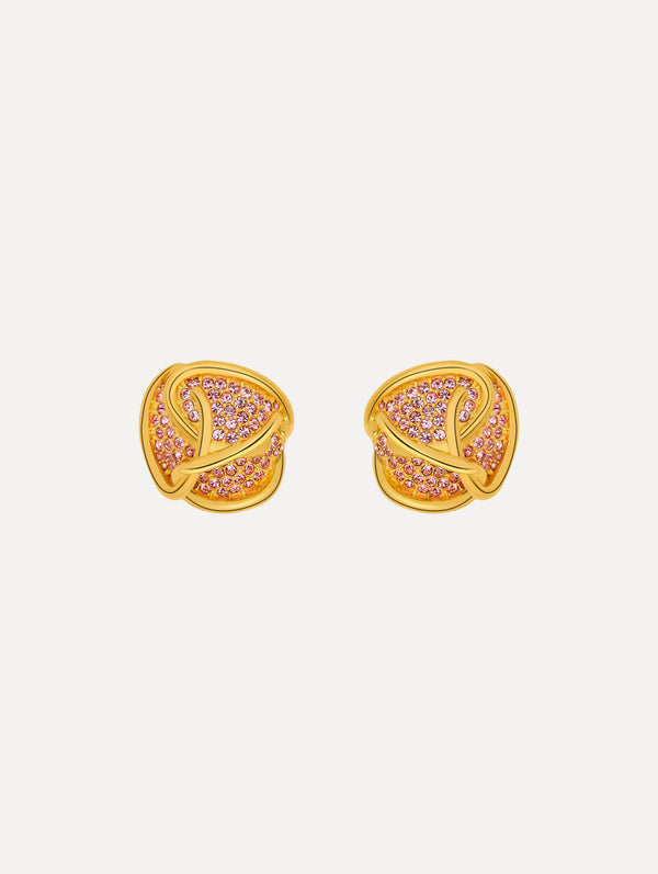 oscar de la renta Braided O Pavé Earrings