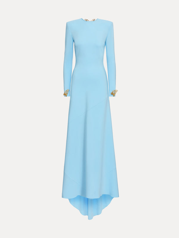 oscar de la renta Butterfly-Detailed Keyhole Gown