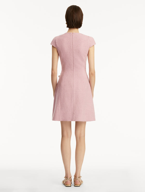 Oscar De La Renta Butterfly-Detailed Tweed Dress