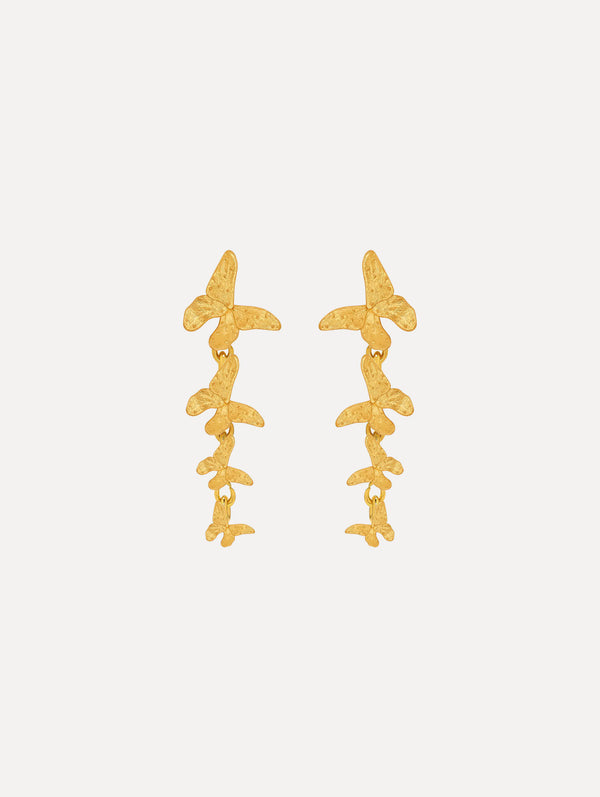 oscar de la renta Butterfly Drop Earrings