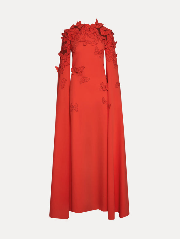 oscar de la renta Butterfly Embroidered Caftan