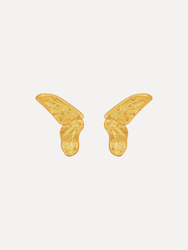 oscar de la renta Butterfly Wings Clip-On Earrings