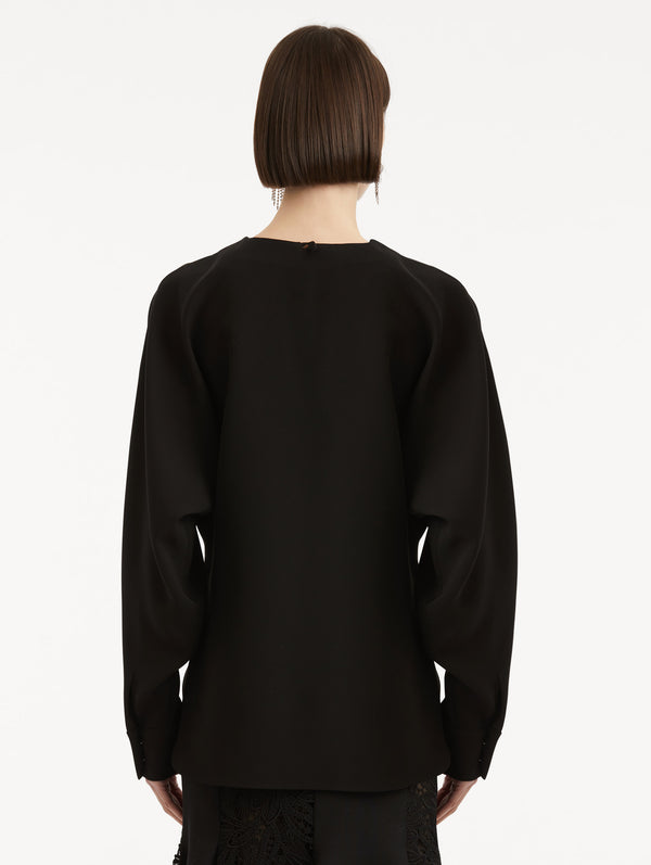 Oscar De La Renta Button-Detailed Georgette Blouse