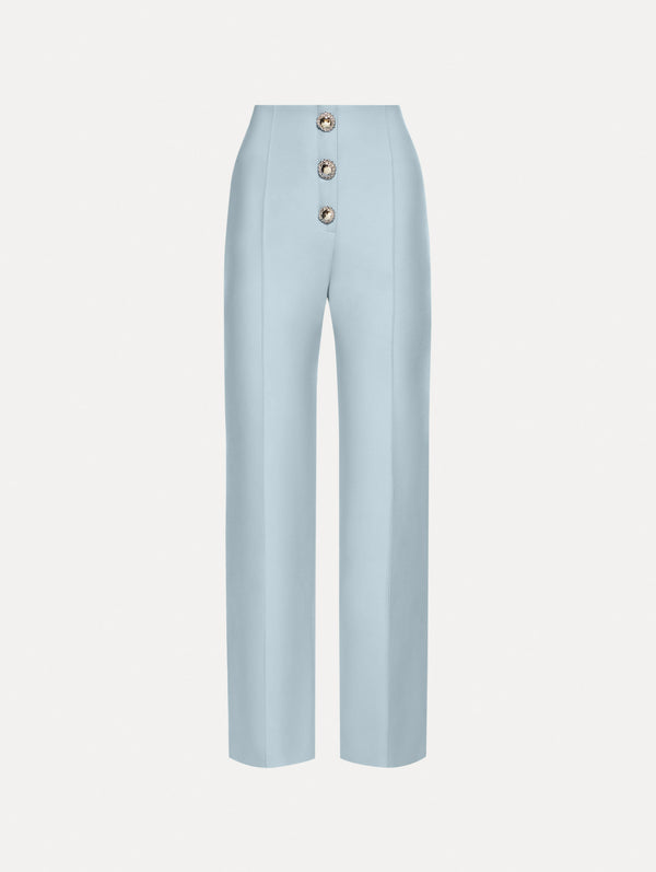 oscar de la renta Button-Detailed Wool Pant