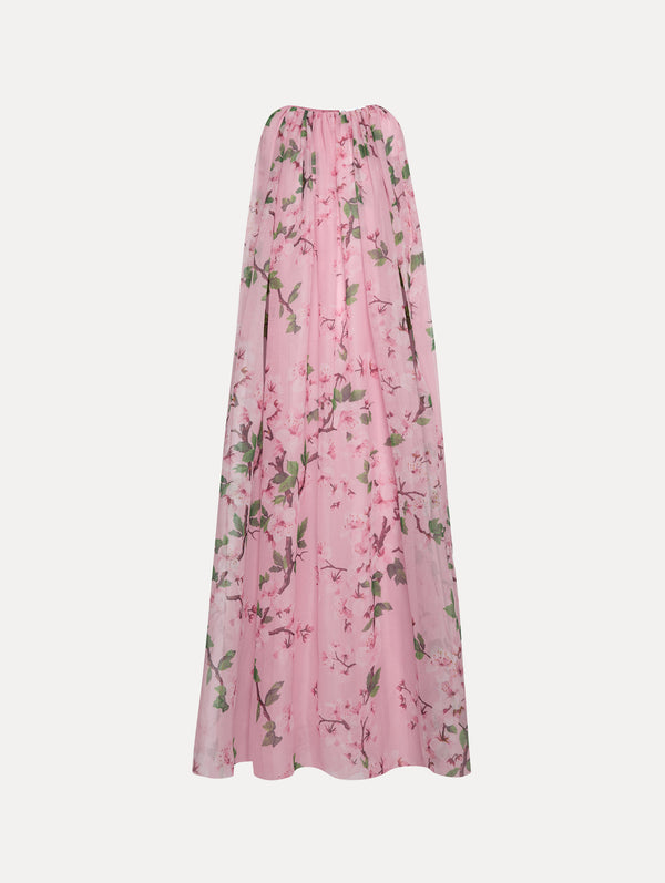 oscar de la renta Cherry Blossom Chiffon Caftan