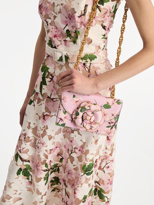 Oscar De La Renta Cherry Blossom Printed TRO Bag