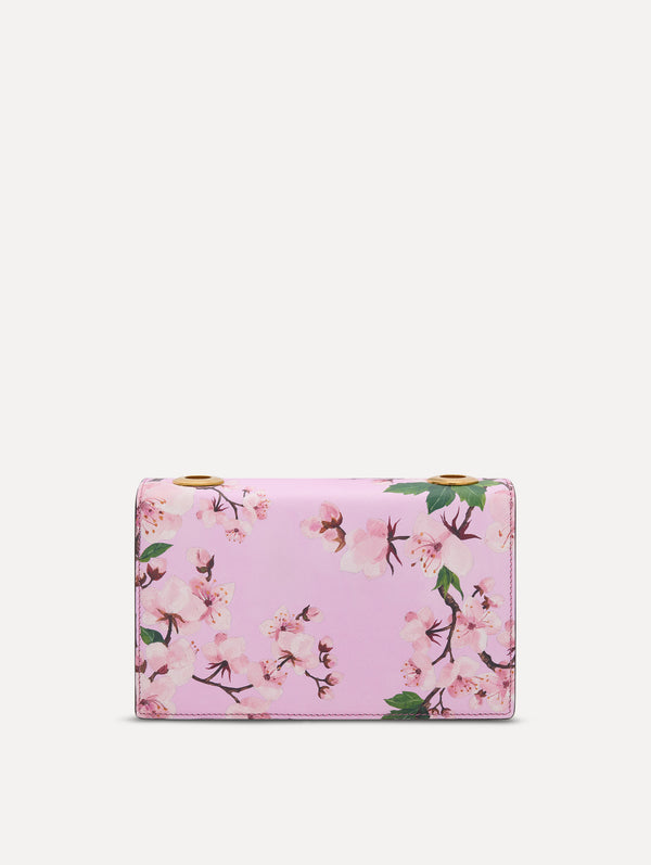 Oscar De La Renta Cherry Blossom Printed TRO Bag