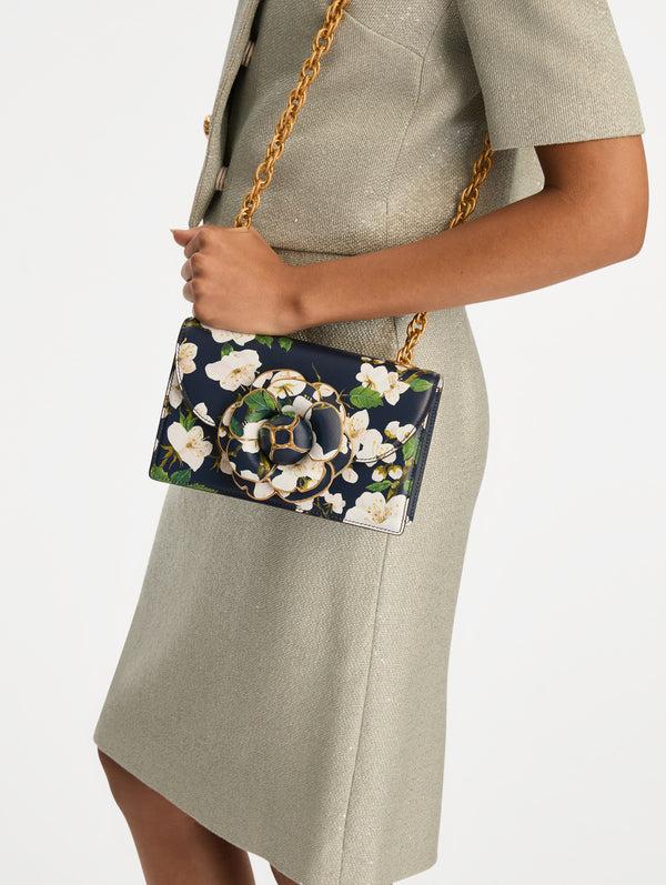Oscar De La Renta Cherry Blossom Printed TRO Bag