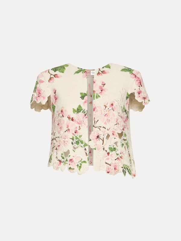 oscar de la renta Cherry Blossom Tweed Jacket