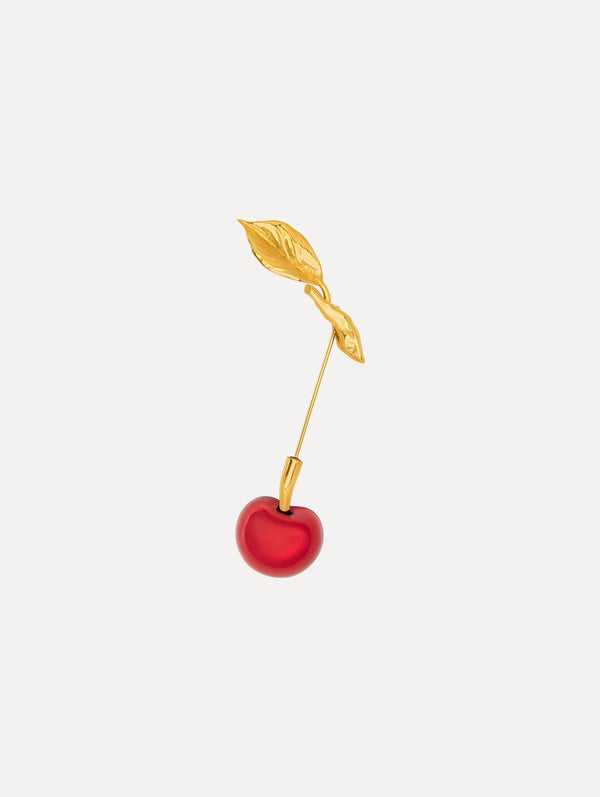 oscar de la renta Cherry Brooch