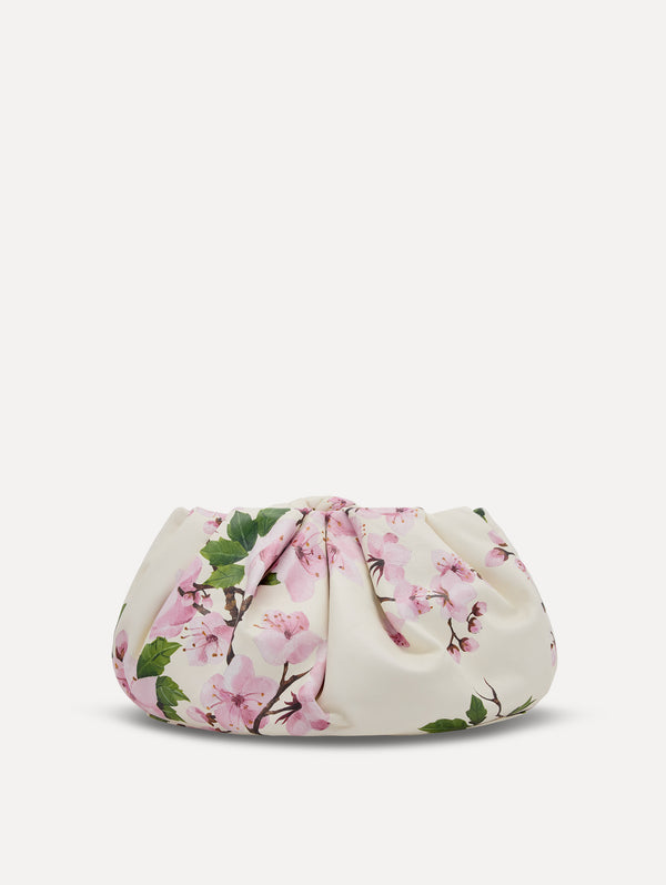 Oscar De La Renta Cherry Printed Bow Clutch