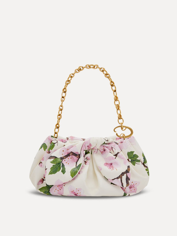 Oscar De La Renta Cherry Printed Bow Clutch