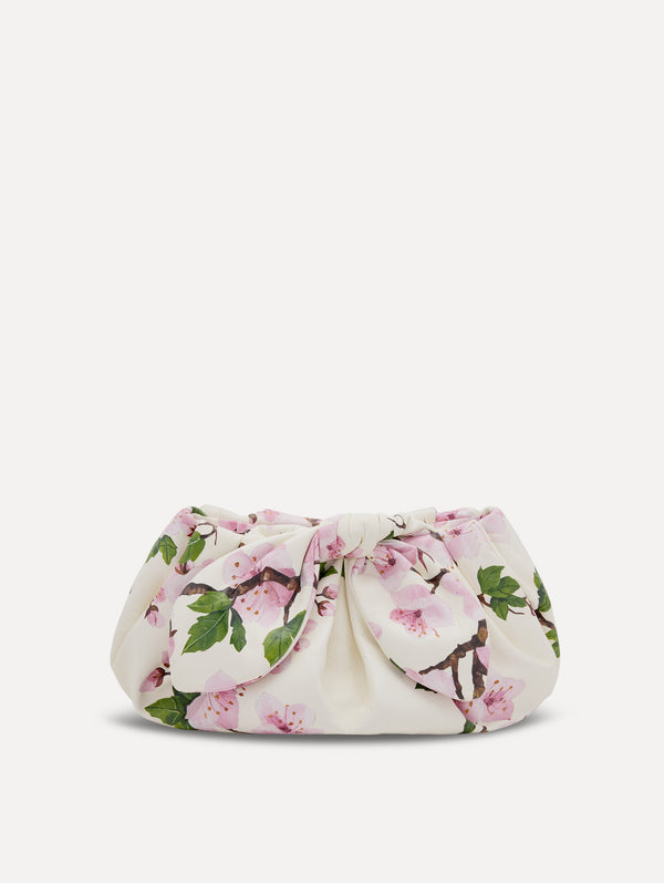 oscar de la renta Cherry Printed Bow Clutch