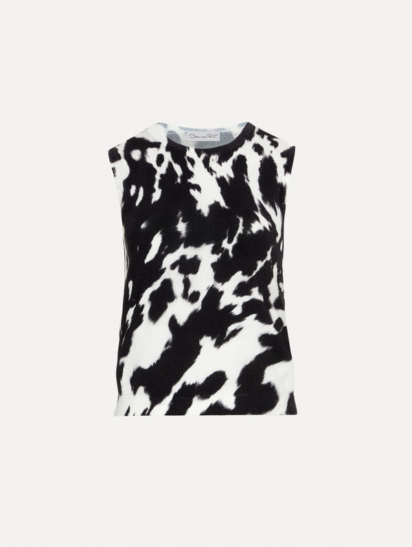 oscar de la renta Cowhide Printed Tank