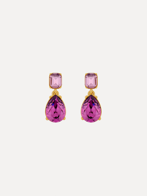 oscar de la renta Crystal Drop Earrings