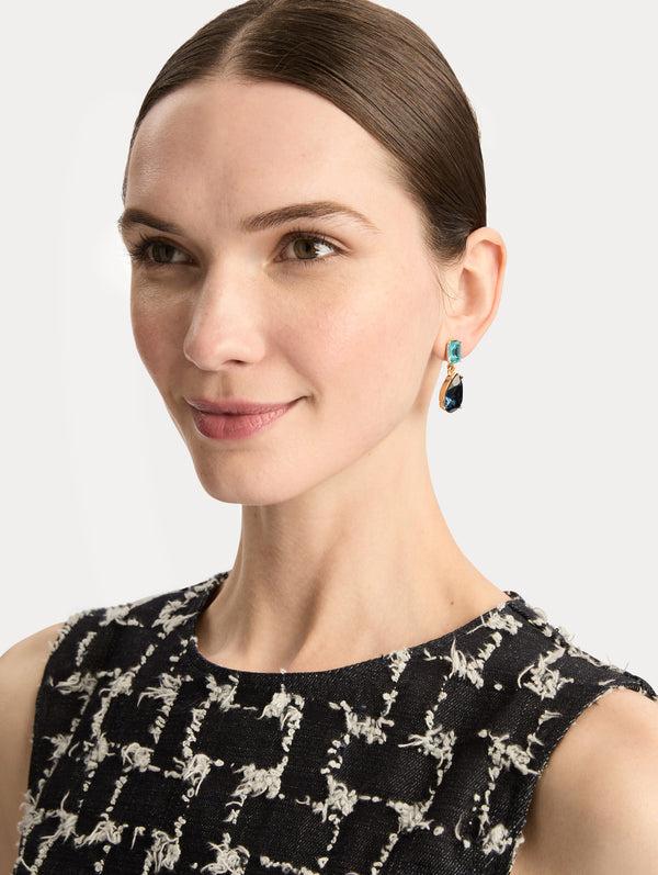 Oscar De La Renta Crystal Drop Earrings