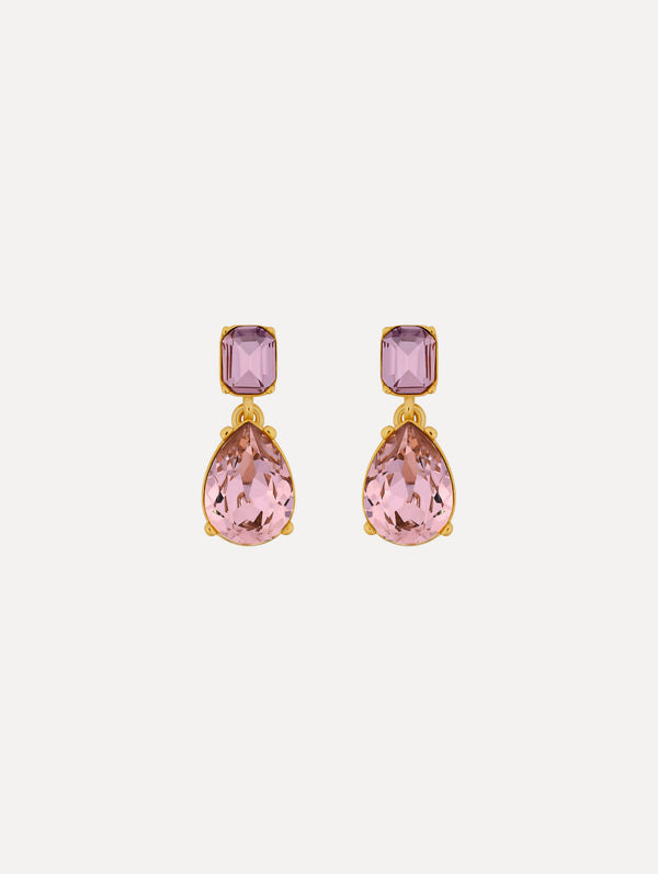oscar de la renta Crystal Drop Earrings