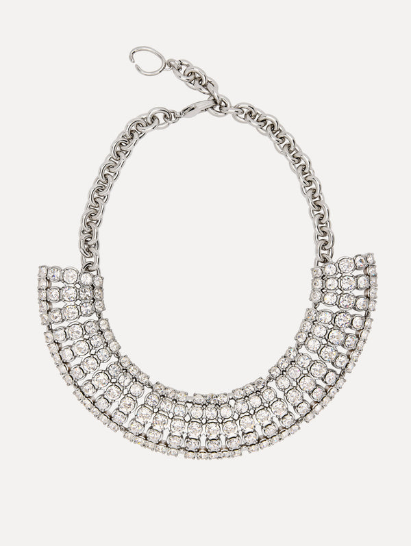 oscar de la renta Crystal Fan Necklace