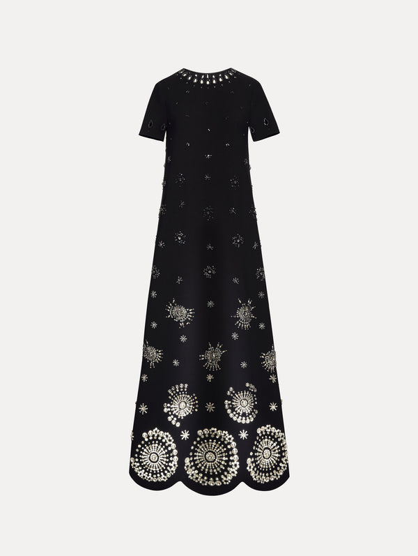 oscar de la renta Crystal Medallion Caftan