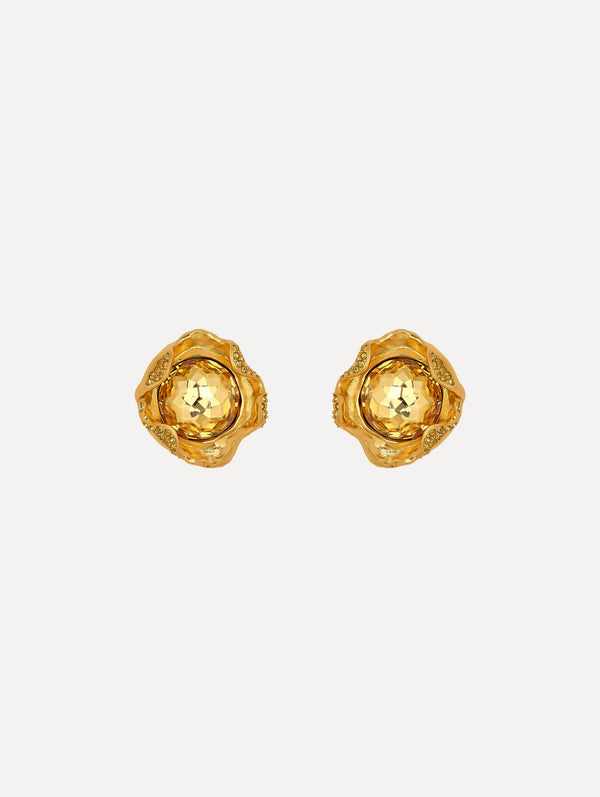 oscar de la renta Crystal Nest Earrings