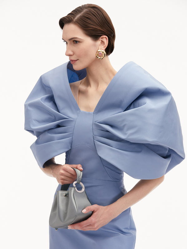 Oscar De La Renta Crystal Pavé Nano O Handle Bag