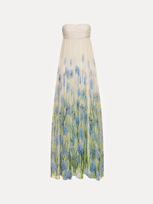 oscar de la renta Degradé Allium Chiffon Gown