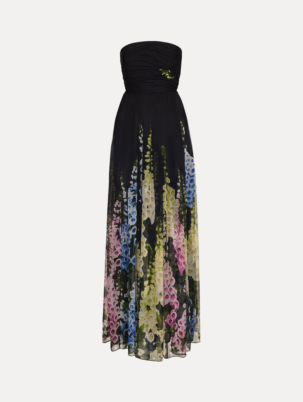 oscar de la renta Degradé Foxglove Chiffon Gown